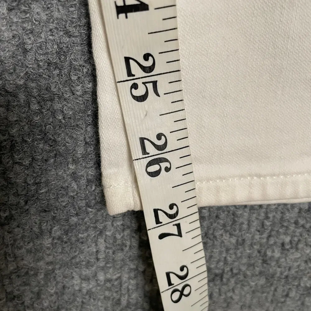 New Madewell Womens W26 Stovepipe Jeans White High Rise Ankle Length‎ Pockets